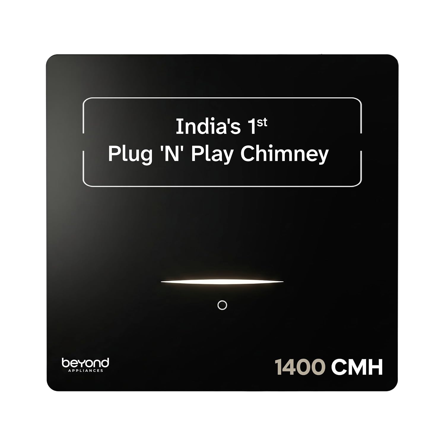 Beyond Appliances Cube Pro 60 cm Ductless Auto Clean Kitchen Chimney, 1400 CMH, Black