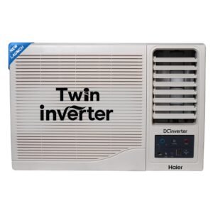 Haier 1.5 Ton 5 Star Twin Inverter Side Flow Window AC (Copper, Turbo Mode, Anti Bacterial Filter, Cools at 54°C Temp, Long Air Throw - HWU18I-AOW5BN-INV,White)