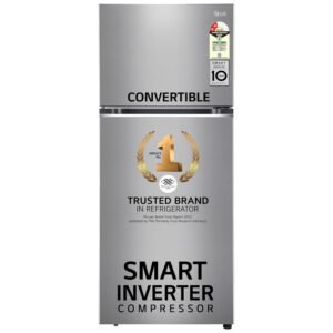 LG 398 L 2 Star Frost-Free Smart Inverter Double Door Refrigerator (2023 Model, GL-S422SPZY, Shiny Steel, Convertible with Express Freezing)