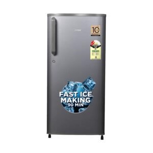 Midea 190 L 2 Star Direct Cool Refrigerator (MRD190D2HPBS, Silver, Hairline, 2025 Model)
