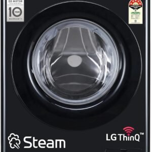 LG 12 Kg, 5 Star, AI Direct Drive Technology, Wi-Fi, Steam Fully Automatic Front-Loading Washing Machine (FHP1412Z3O, Intelligent & Convenient Fabric Care, Allergy Care, In-Built Heater, Onyx Black)