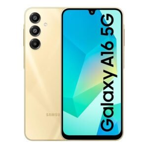 Samsung Galaxy A16 5G (Gold, 6GB RAM, 128GB Storage) | AI | Circle to Search | Super AMOLED | 6.5 Inch Display | 50MP Triple Camera | IP54 Rated | 6 Times OS Upgrades