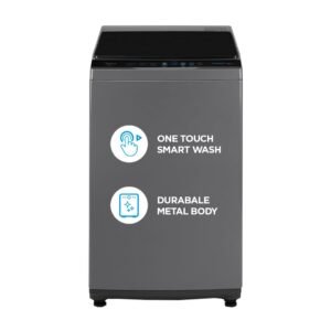 Midea 7 Kg Fully Automatic Top Load Washing Machine (MA100W70/G-IN, Grey) – Smart Wash Technology, Energy Efficient, Soft Close Lid