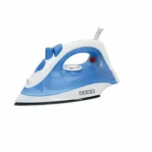Usha 3713 1300Watt Steam Iron with Self Cleaning Function | Teflon Coated Soleplate | Powerful Steam Output upto18gm/min | 180ml Water Tank Capacity | 2 Years Warranty | (Blue & White)