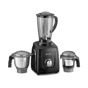 Sujata MG01 Mixer Grinder|1000 Watts Double Ball Bearing Motor|25000 RPM| Non-Stop 90 Mins Running|3 Jars including 1750ml Blender, 1000ml Grinder, 500ml Chutney Jar| (Black)